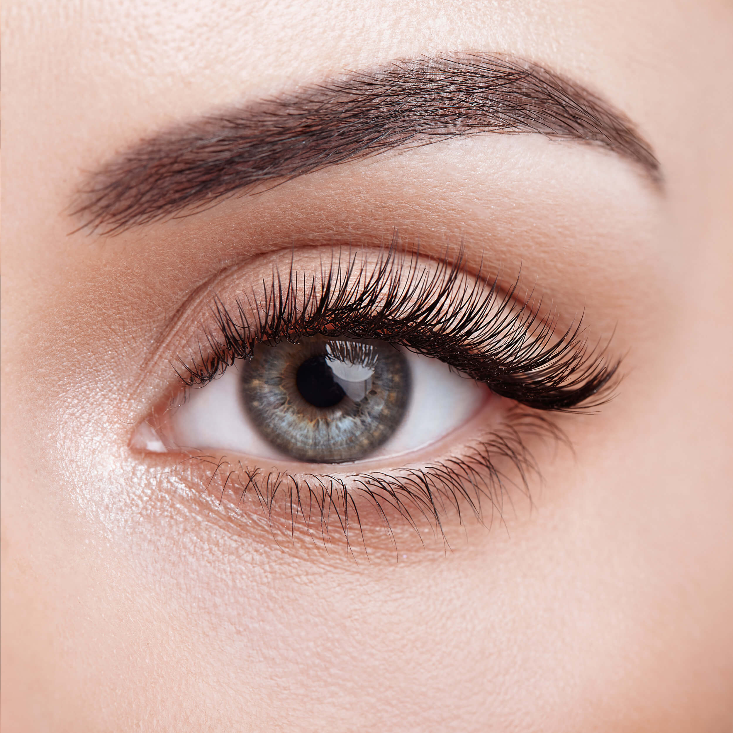 Woman with lash treatment